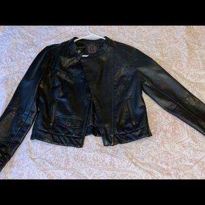Black leather jacket